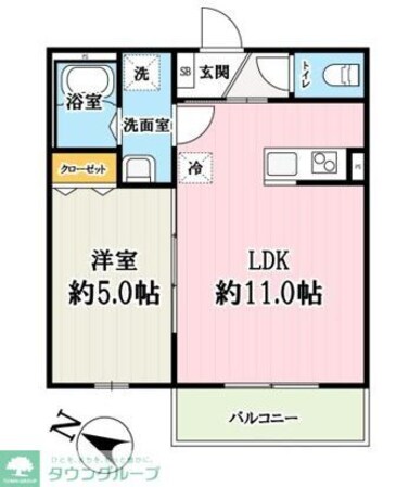 (仮称)キャメル入間黒須Aの物件間取画像